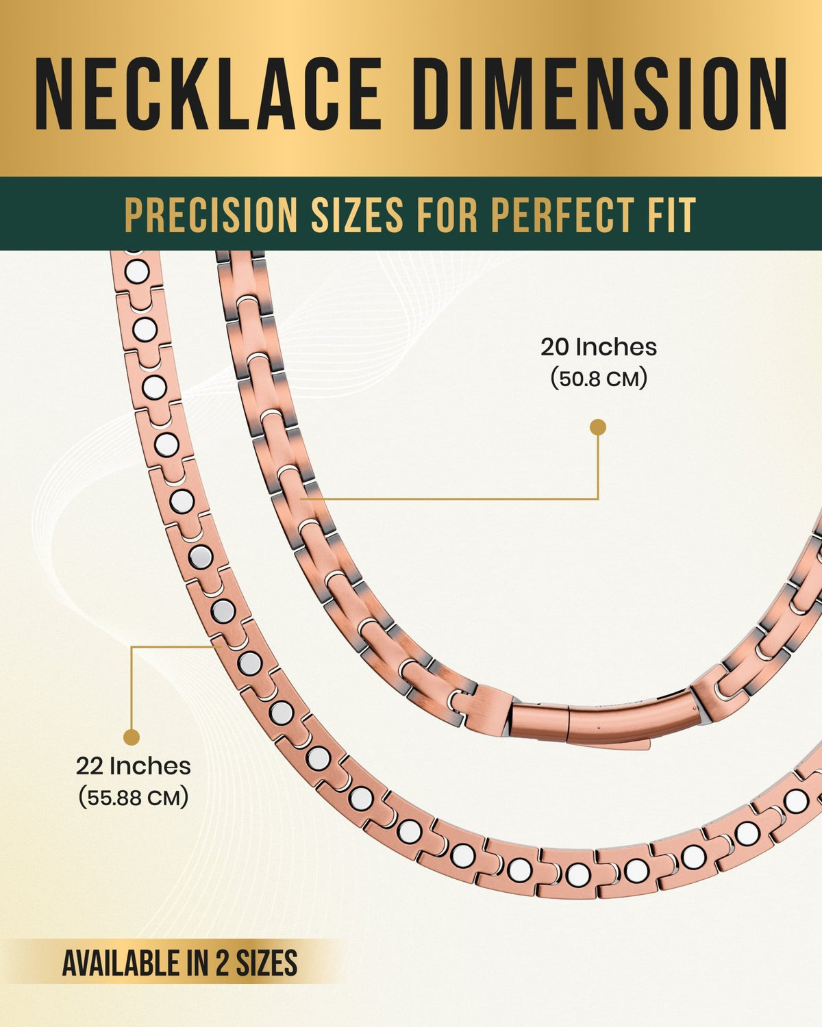 Powerful Copper Magnetic Therapy Necklace Classic Chain - Maven Couture IncNecklace