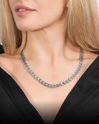 Powerful Silver Titanium Magnetic Therapy Necklace - Maven Couture IncNecklace