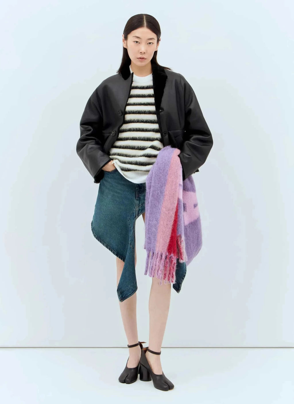 Marni Women Striped Wool-Mohair Sweater - Maven Couture IncTops / Sweaters & Pullovers