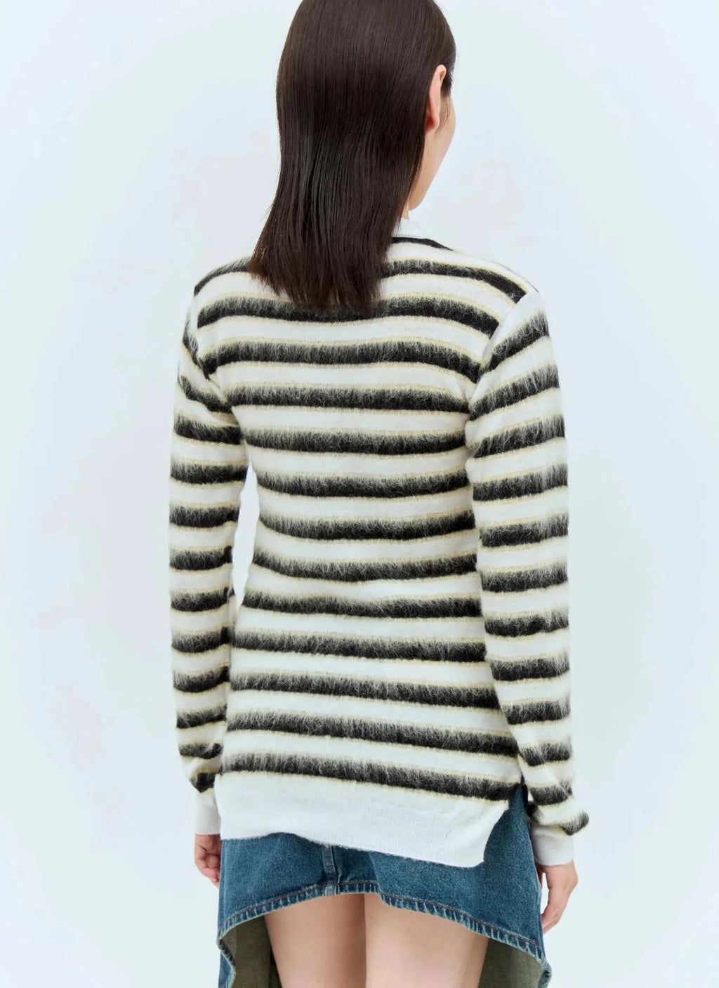Marni Women Striped Wool-Mohair Sweater - Maven Couture IncTops / Sweaters & Pullovers