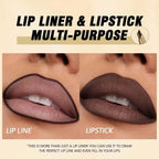 Matte 6-colors Lip Liner Pencil Bevel Design Nib Lip Contour Lipstick Nude Brown Lipstick Pencil Natural Lasting Lipliner Makeup