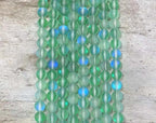 Matte Mermaid Glass Beads aka Mystic Aura Quartz, Round 6mm 8mm - Maven Couture IncStrand Stones