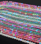 Matte Mermaid Glass Beads aka Mystic Aura Quartz, Round 6mm 8mm - Maven Couture IncStrand Stones