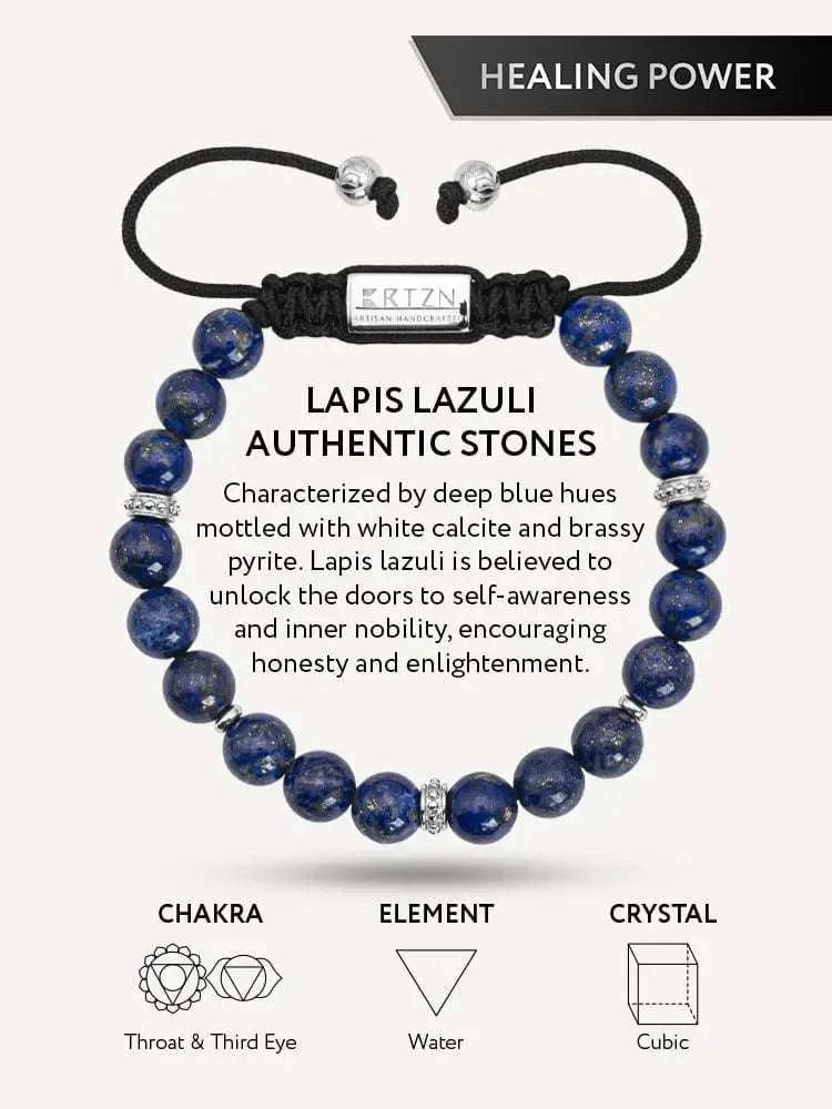 Men’s Blue Lapis Lazuli Beaded Bracelet Mykonos - Maven Couture IncBeaded Bracelet