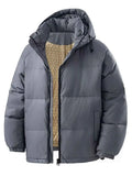 Men's Full Size Padded Hooded Puffer Jacket Plus Size