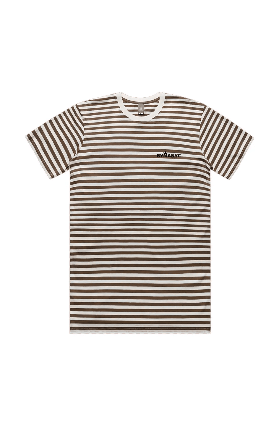 Men's T Shirt BYMANYC New York New Collection NYC Natural Walnut Stripe Tee - Maven Couture Inctshirts