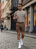 Men's T Shirt BYMANYC New York New Collection NYC Natural Walnut Stripe Tee - Maven Couture Inctshirts