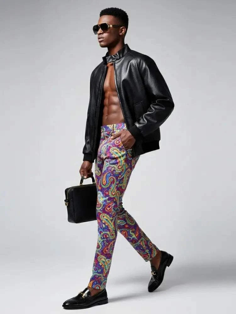 Men's Vegan Leather Bomber Jacket SOHO LEATHER NYFW New Colecction BYMANYC ® New York