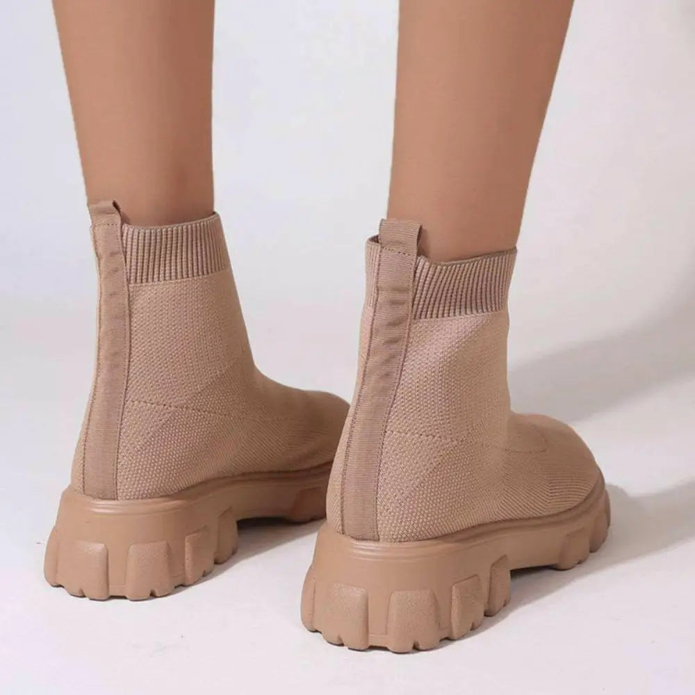 Elevate your style with luxury mesh round toe platform boots $29.99 heel low heels, providing exceptional comfort