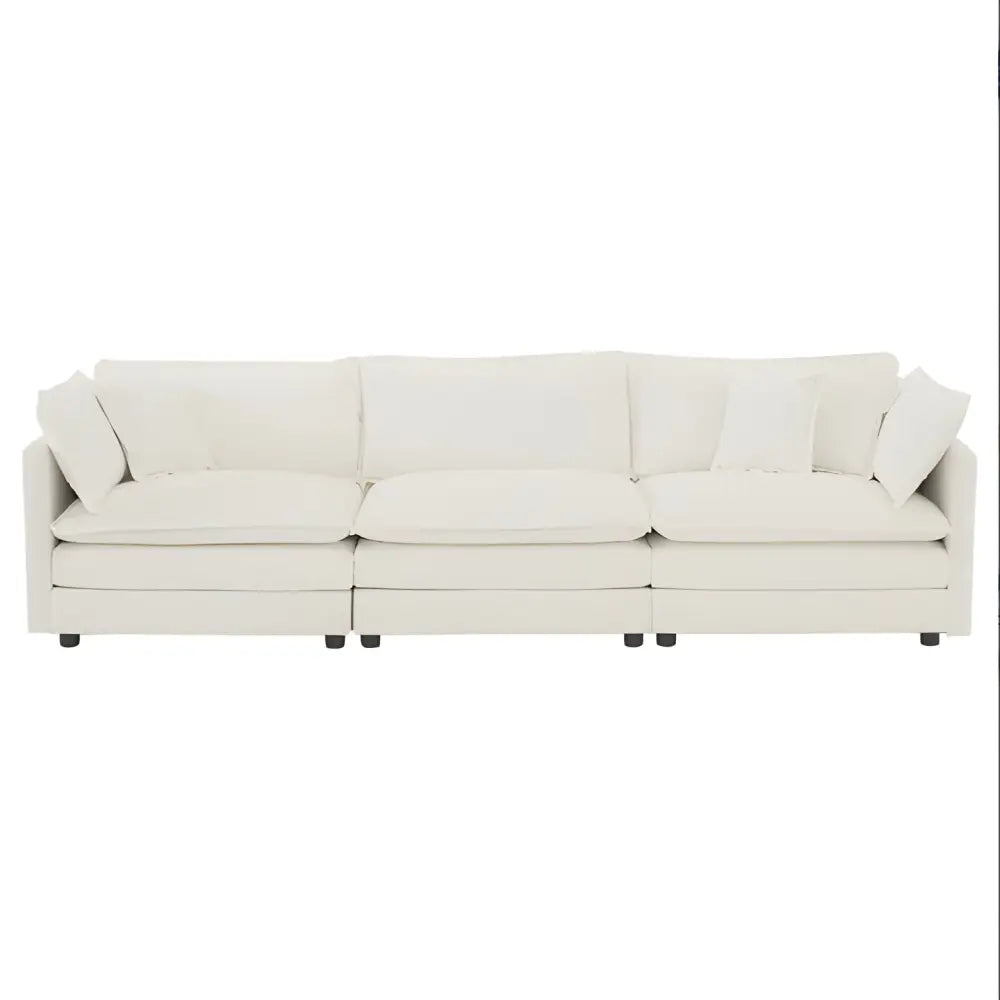 Elegant mid-century modern couch with plush pillows for luxury fashion $699.99 specification product information item