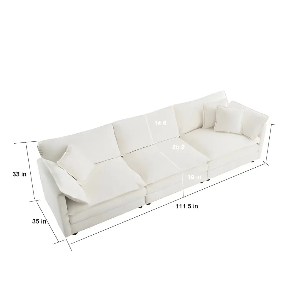 Elegant mid-century modern couch with plush pillows for luxury fashion $699.99 specification product information item