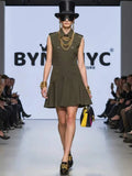 Military-Chic Peplum Dress • CHELSEA New Collection BYMANYC ® New York