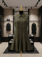 Military-Chic Peplum Dress • CHELSEA New Collection BYMANYC ® New York
