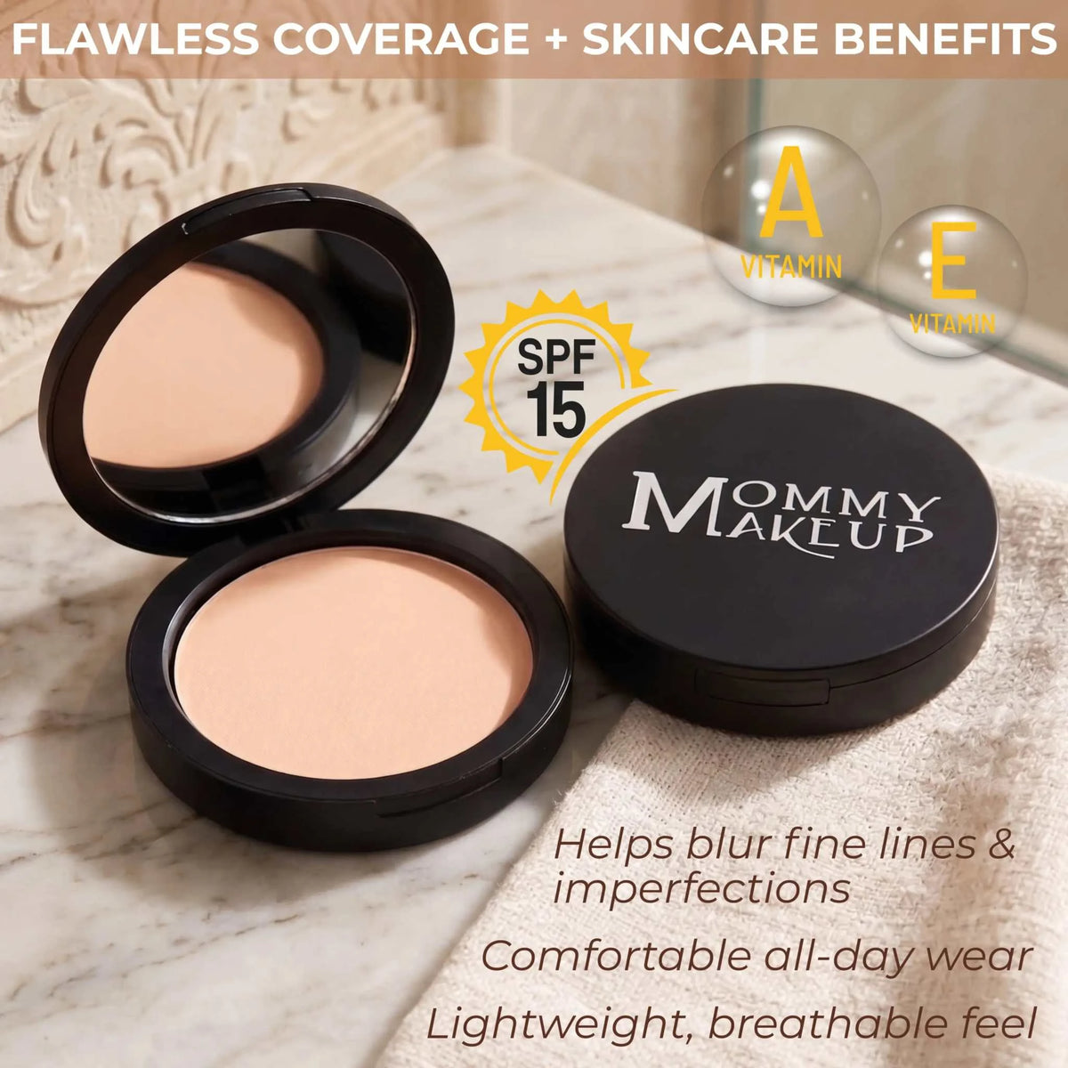 Mineral Dual Powder Foundation SPF15 (0.40 oz.) - PUDDIN' (Dark)