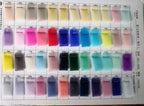 Modern Wedding Dresses assorted fabric swatches in pastel, bright, and dark tones arranged in rows for customization options