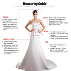 Modern Wedding Dresses white strapless A-line bridal gown floor-length with sweep train and measurement guide overlay