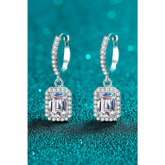 Luxury moissanite drop earrings for exclusive jewelry and accessories $210 moissanite jewelry over 0.3 carats includes