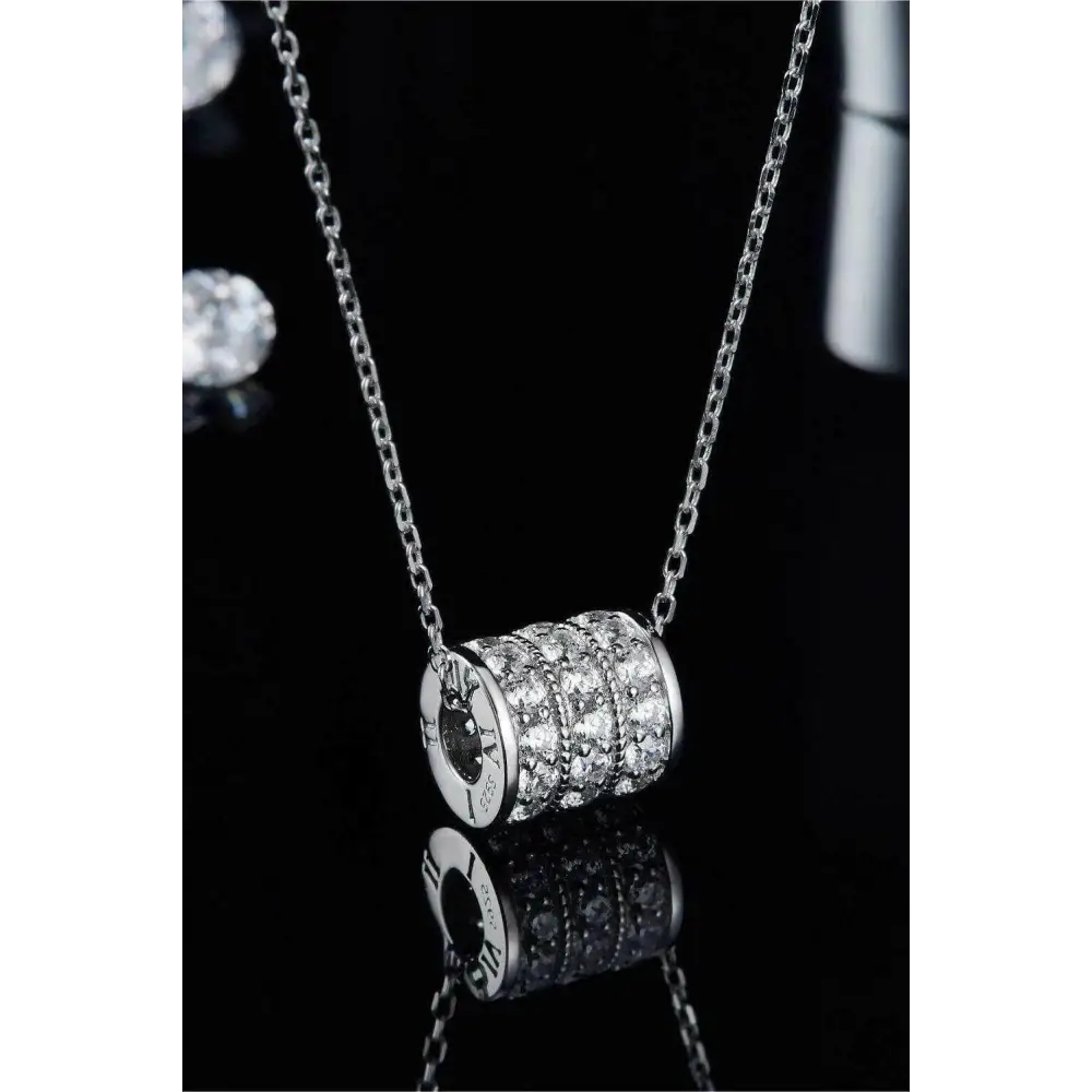 Elegant moissanite necklace in sterling silver for luxury fashion women $203 a beautifully matching box to elevate