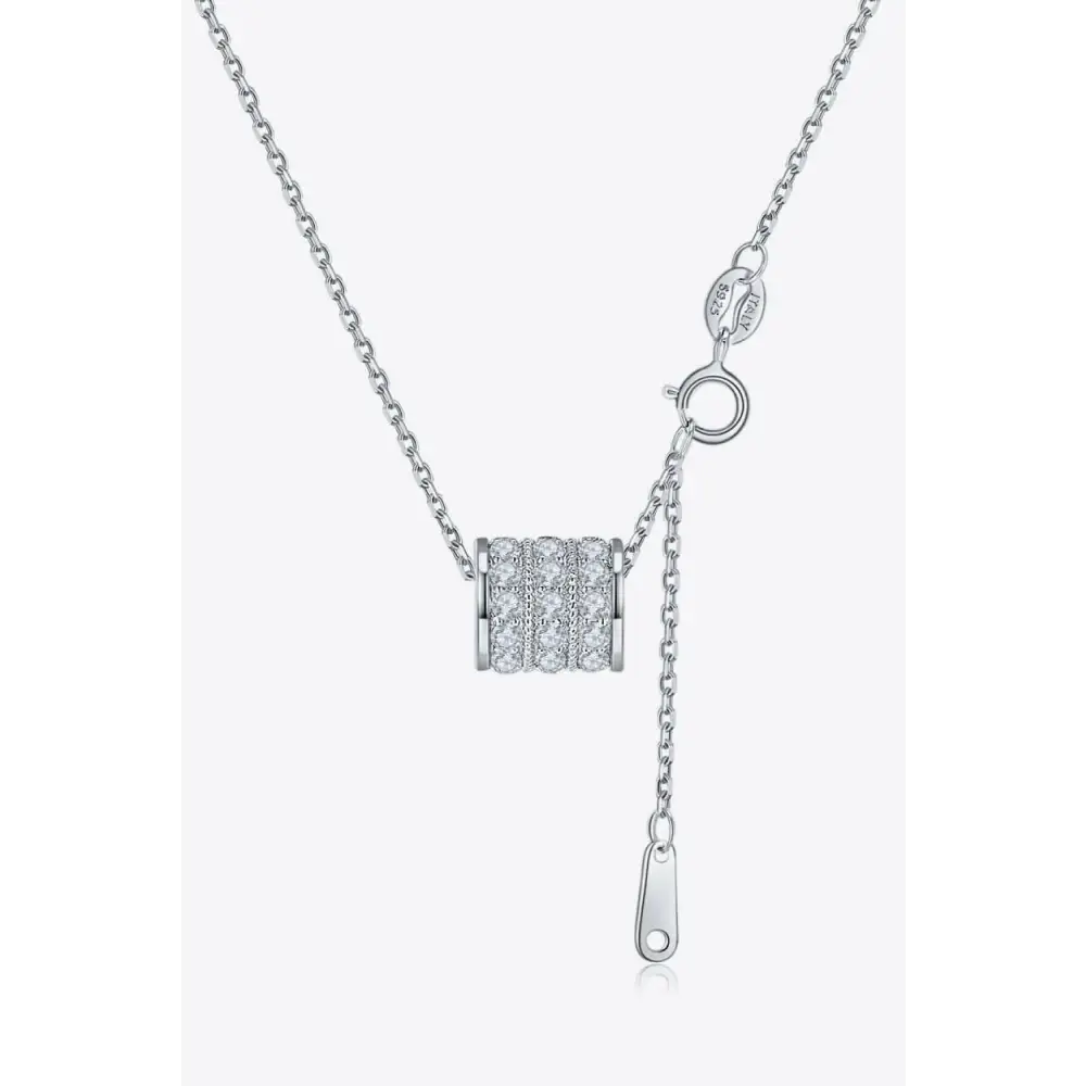 Elegant moissanite necklace in sterling silver for luxury fashion women $203 a beautifully matching box to elevate