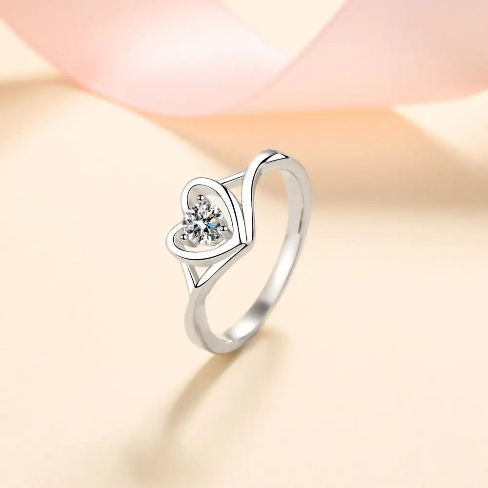 Exquisite moissanite heart ring for luxury fashion and exclusive jewelry $23.99 1-piece each exquisite piece