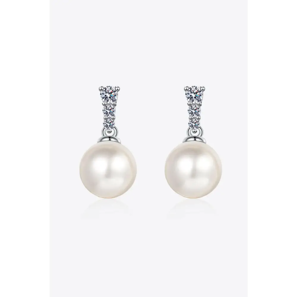 Exquisite moissanite pearl drop earrings for luxury fashion women $89 a luxurious matching box that beautifully