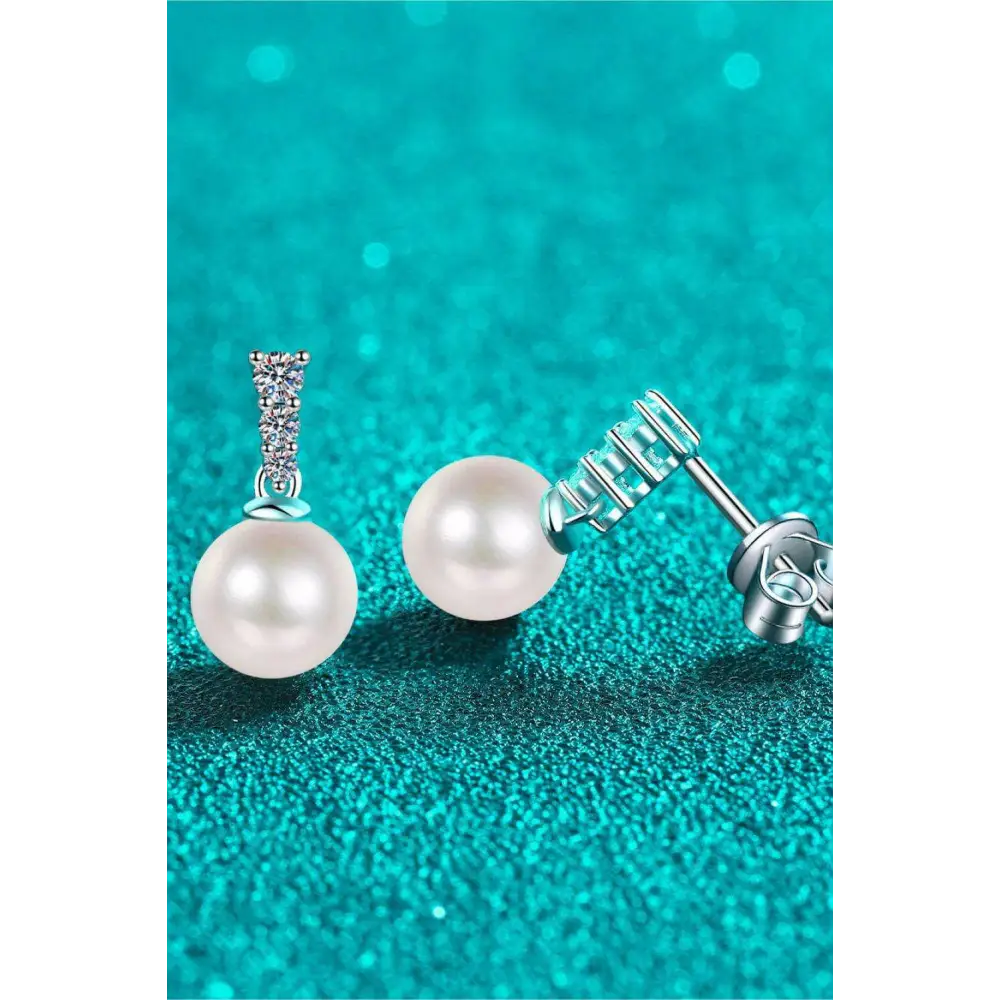 Exquisite moissanite pearl drop earrings for luxury fashion women $89 a luxurious matching box that beautifully