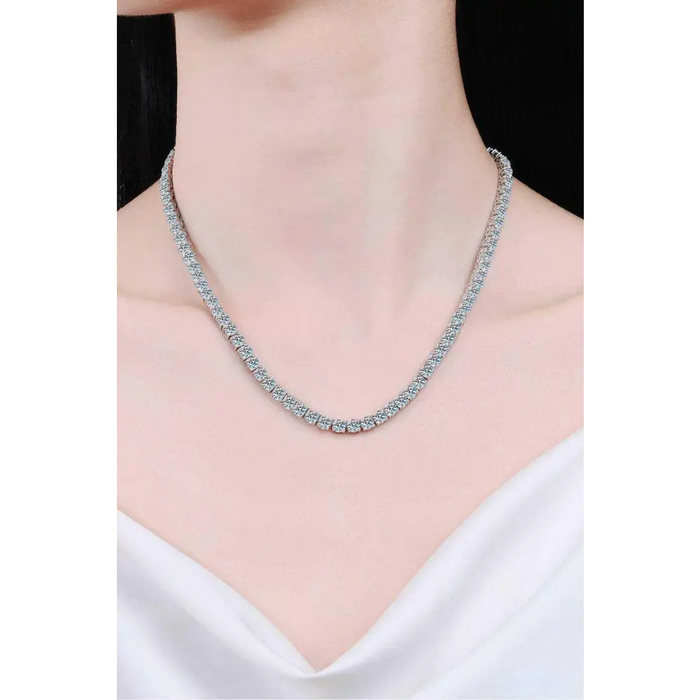 Elegant moissanite necklace for luxury fashion lovers $899 picture ghost mannequin minimalist, modern minimalist design