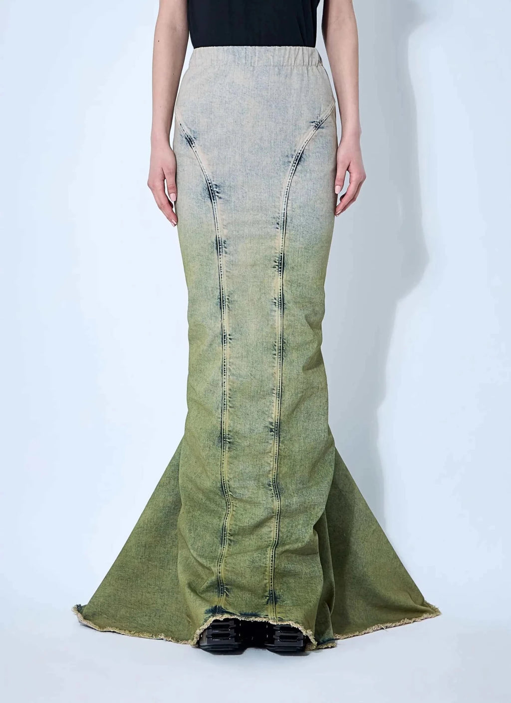 Moncler X Rick Owens Men Acid Degrade Al Maxi Skirt - Maven Couture IncBottoms / Pants