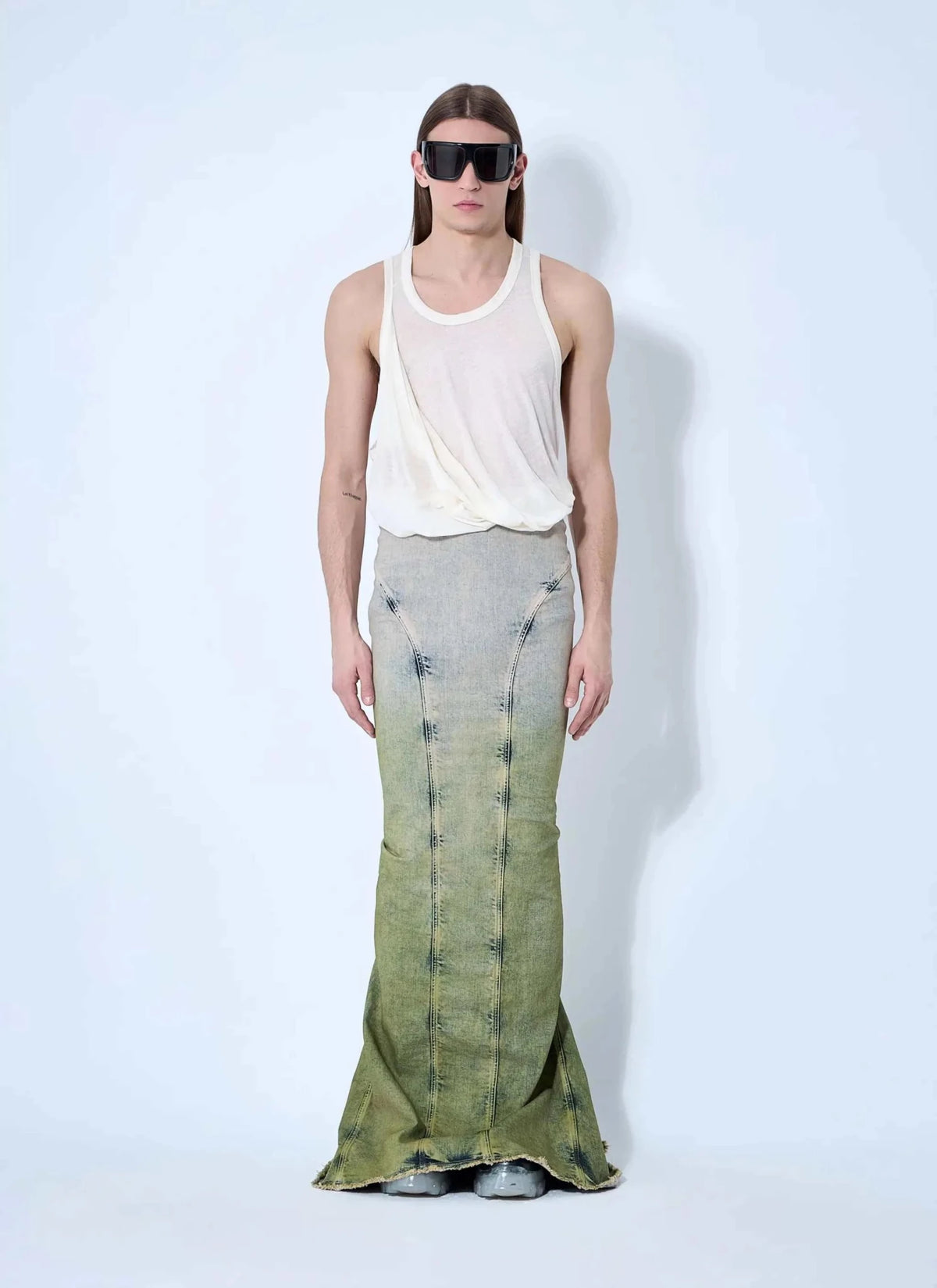 Moncler X Rick Owens Men Acid Degrade Al Maxi Skirt - Maven Couture IncBottoms / Pants