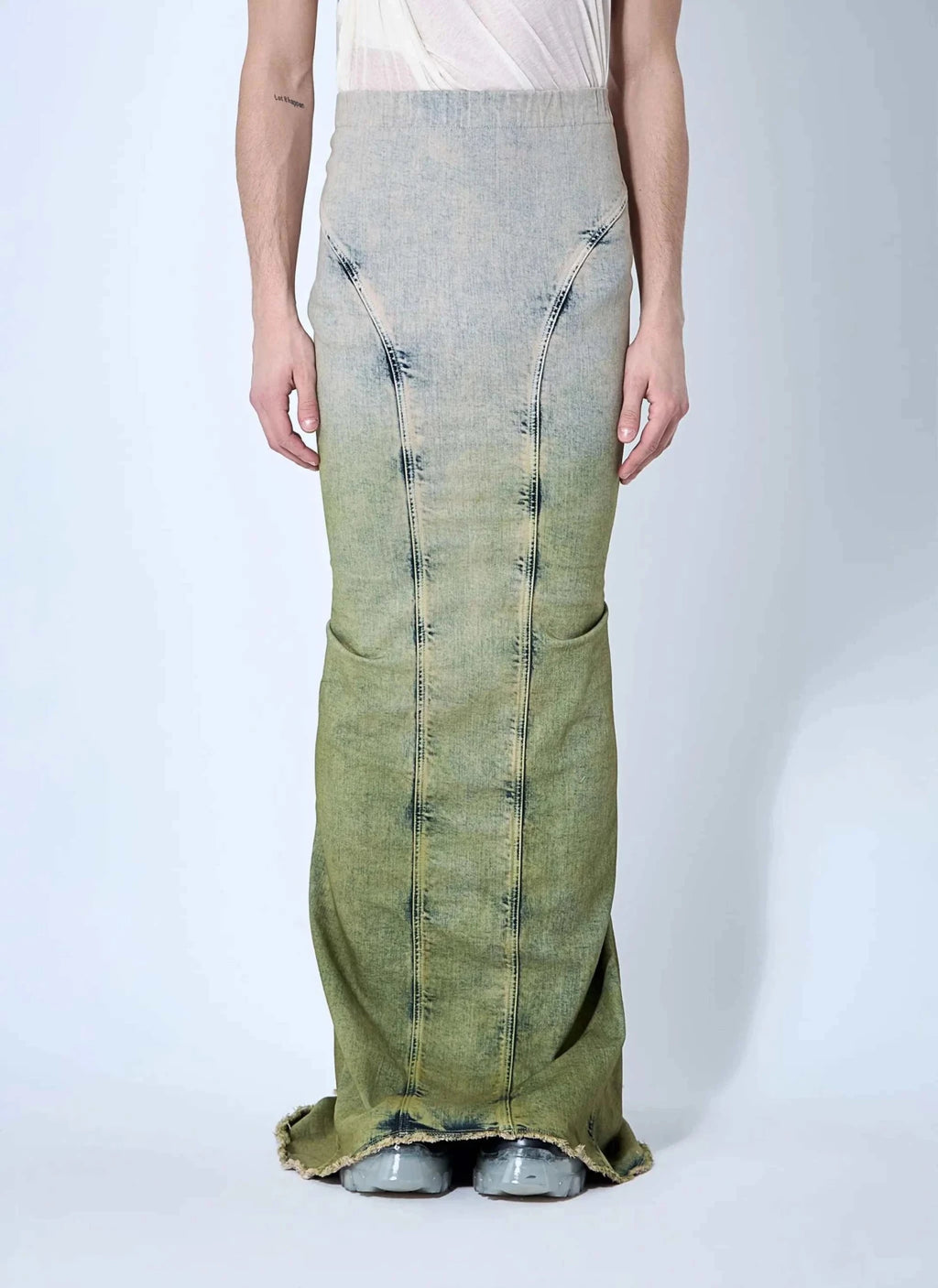 Moncler X Rick Owens Men Acid Degrade Al Maxi Skirt - Maven Couture IncBottoms / Pants