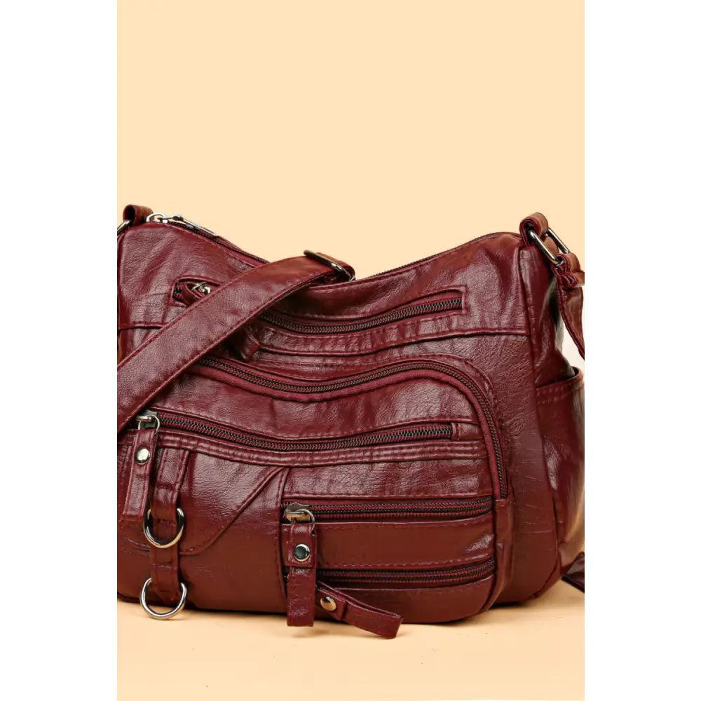 Elevate your style with the multi-pocket pu leather crossbody bag $18.99 bag medium - perfectly designed to strike