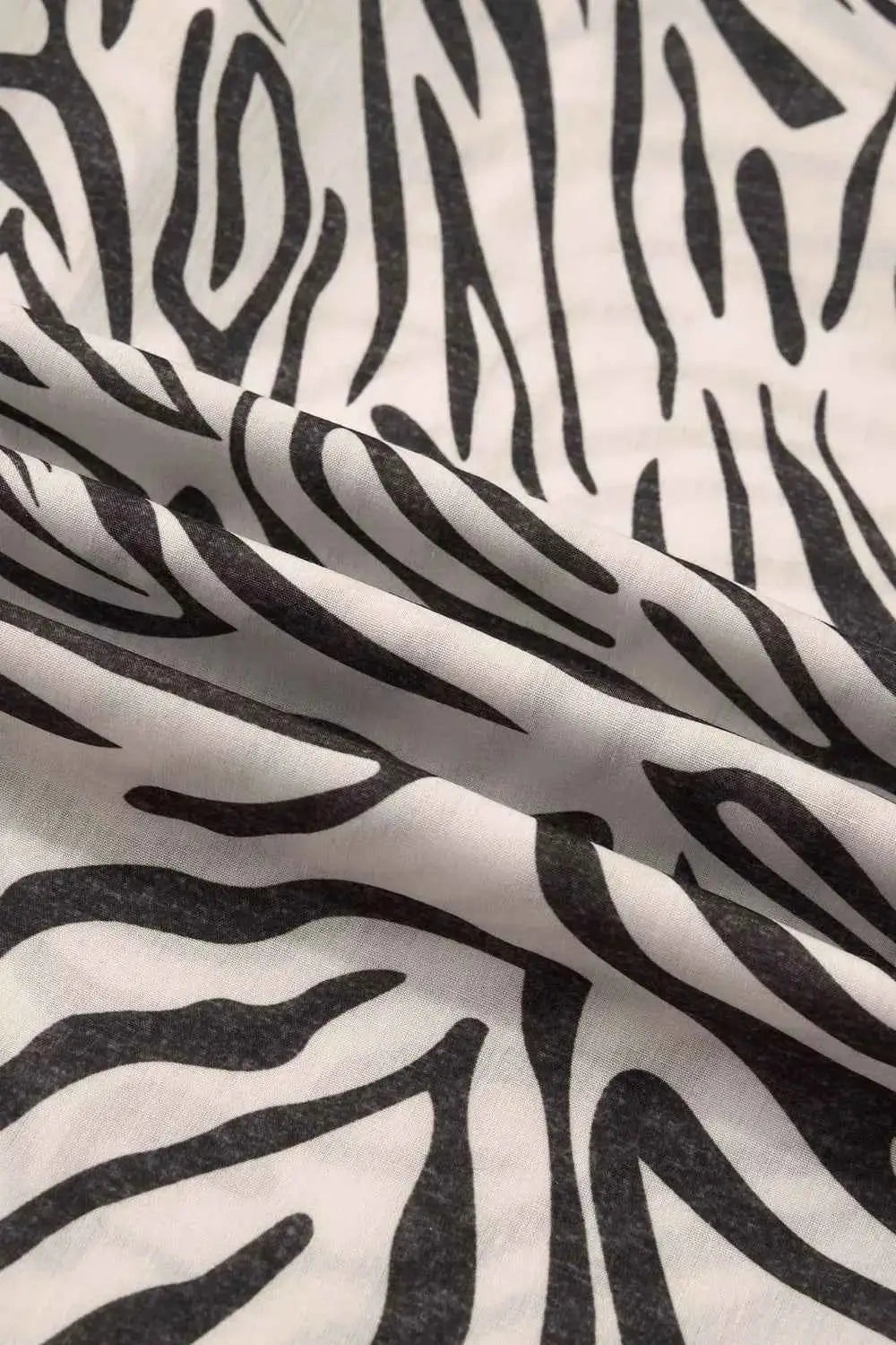 Multicolour Western Print Zebra Pattern Elastic Waist Pocket Pants