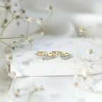 Natural Baguette Shape Sky Blue Topaz Diamond Hoop Earrings