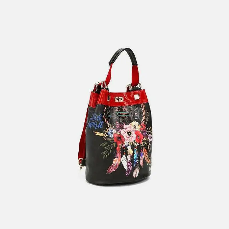 Nicole lee usa adjustable strap backpack for luxury fashion enthusiasts $59.04 the flower pattern adjustable strap