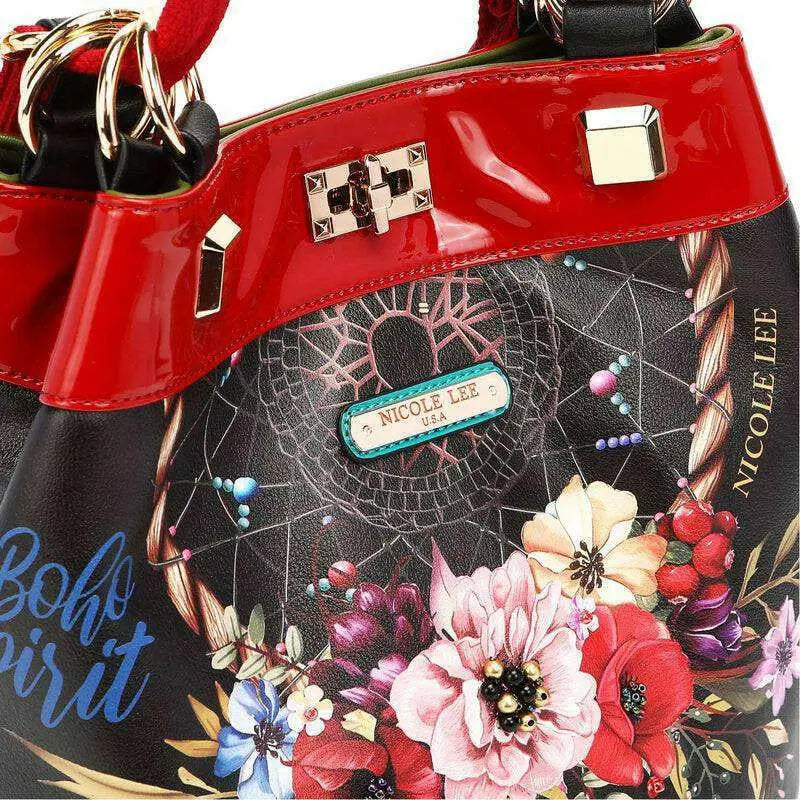 Nicole lee usa adjustable strap backpack for luxury fashion enthusiasts $59.04 the flower pattern adjustable strap