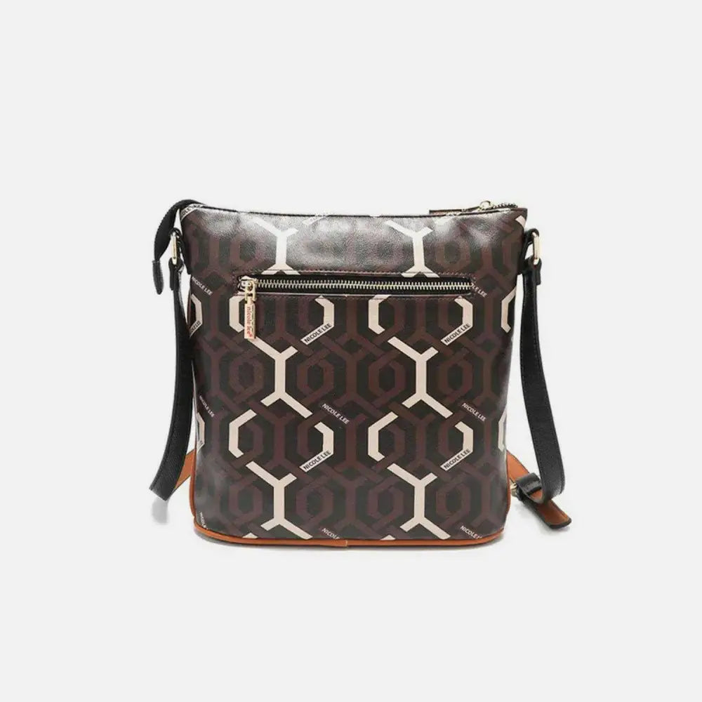 Nicole lee usa geometric crossbody bag merges luxury fashion and functionality $52.54 make a bold modern statement