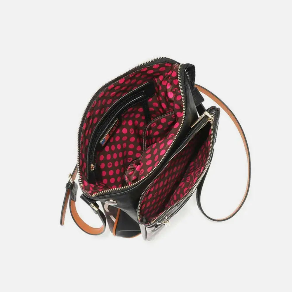 Nicole lee usa geometric crossbody bag merges luxury fashion and functionality $52.54 make a bold modern statement