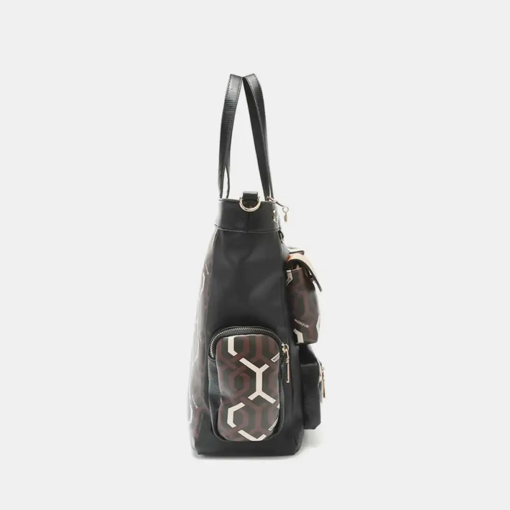 Nicole lee usa geometric tote bag for luxury fashion enthusiasts $69.92 our tote is not merely a bag / it is a modern