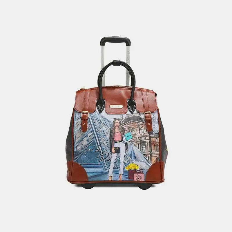 Elevate your travel with the nicole lee usa luxury fashion tote bag $82.52 the printed rolling tote bag