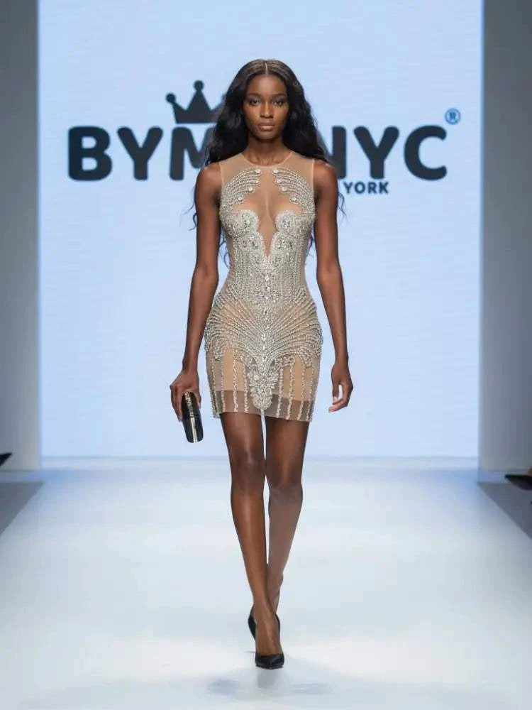 Nude Mini Party Dress ROCKEFELLER CENTER: Prêt-à-Porter Line BYMANYC ® New York