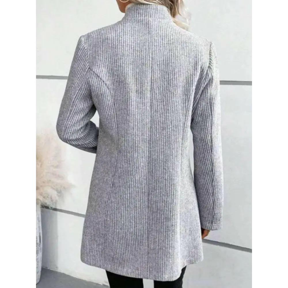 Button long sleeve coat in luxurious fabric for timeless designer clothing $60.80 exquisitely buttoned for a touch