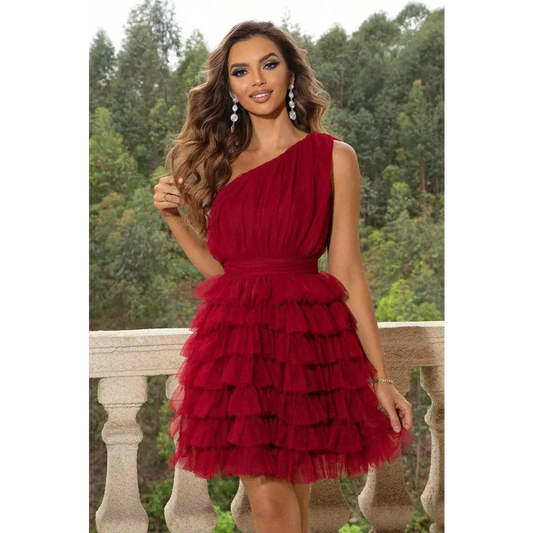 Elegant tiered opaque dress for luxury fashion enthusiasts $43 luxuriously tiered design that adds dimension