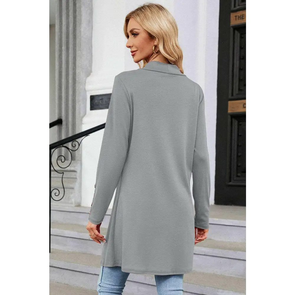 Elevate your wardrobe with the open front long sleeve cardigan $28 this exquisite decorative button adds a unique