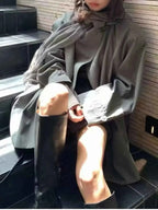 Open Front Long Sleeve Trench Coat