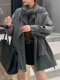 Open Front Long Sleeve Trench Coat