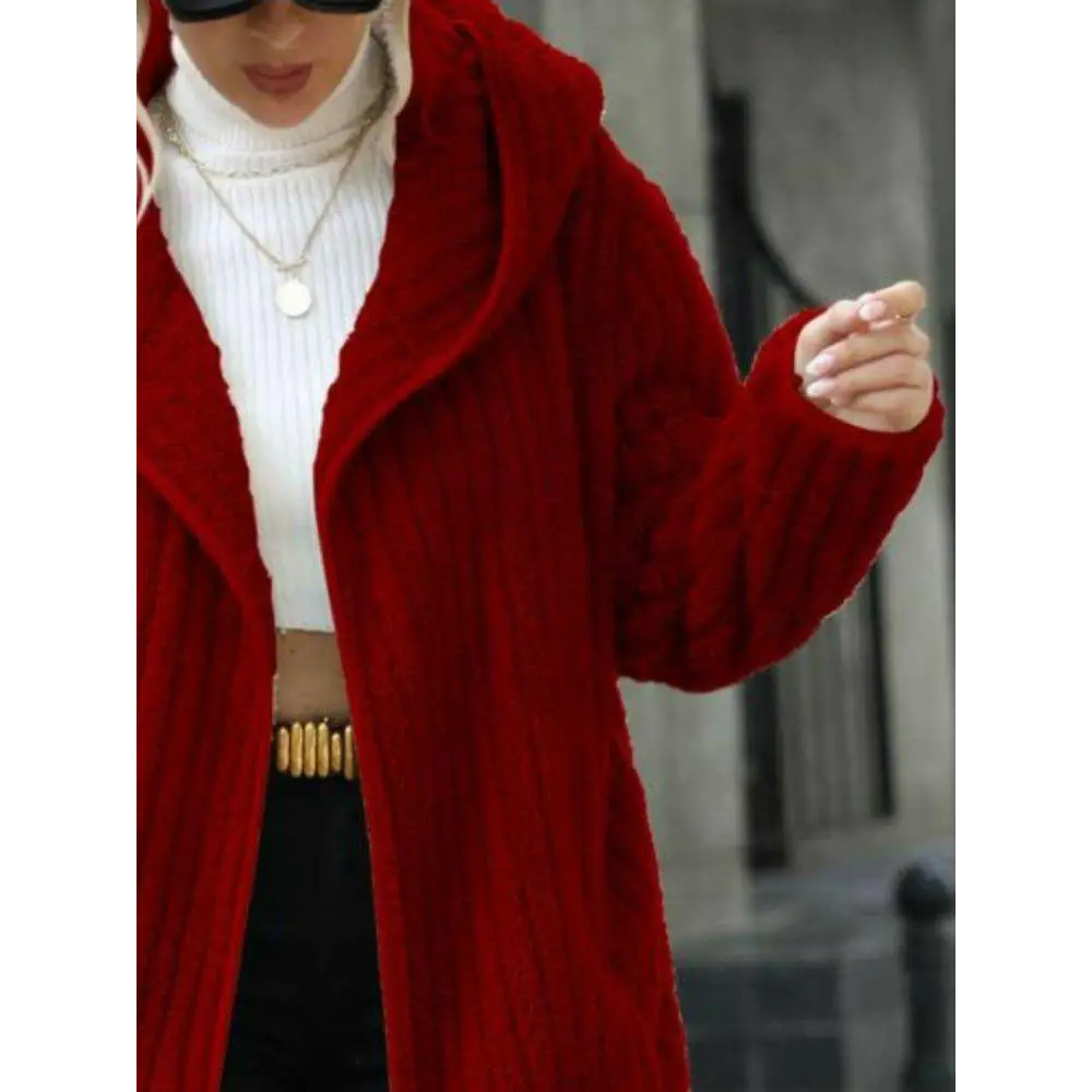 Indulge in luxury fashion for women with the open front ribbed coat $33 pocketed for practicality and style normal