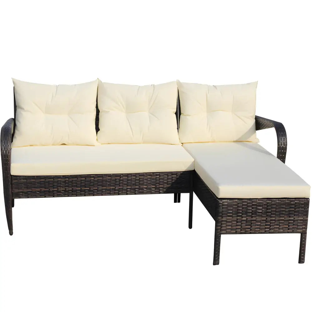 Elevate outdoor spaces with luxury wicker rattan sectional sofa $249.99 specification product information item