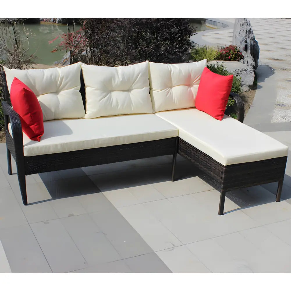 Elevate outdoor spaces with luxury wicker rattan sectional sofa $249.99 specification product information item