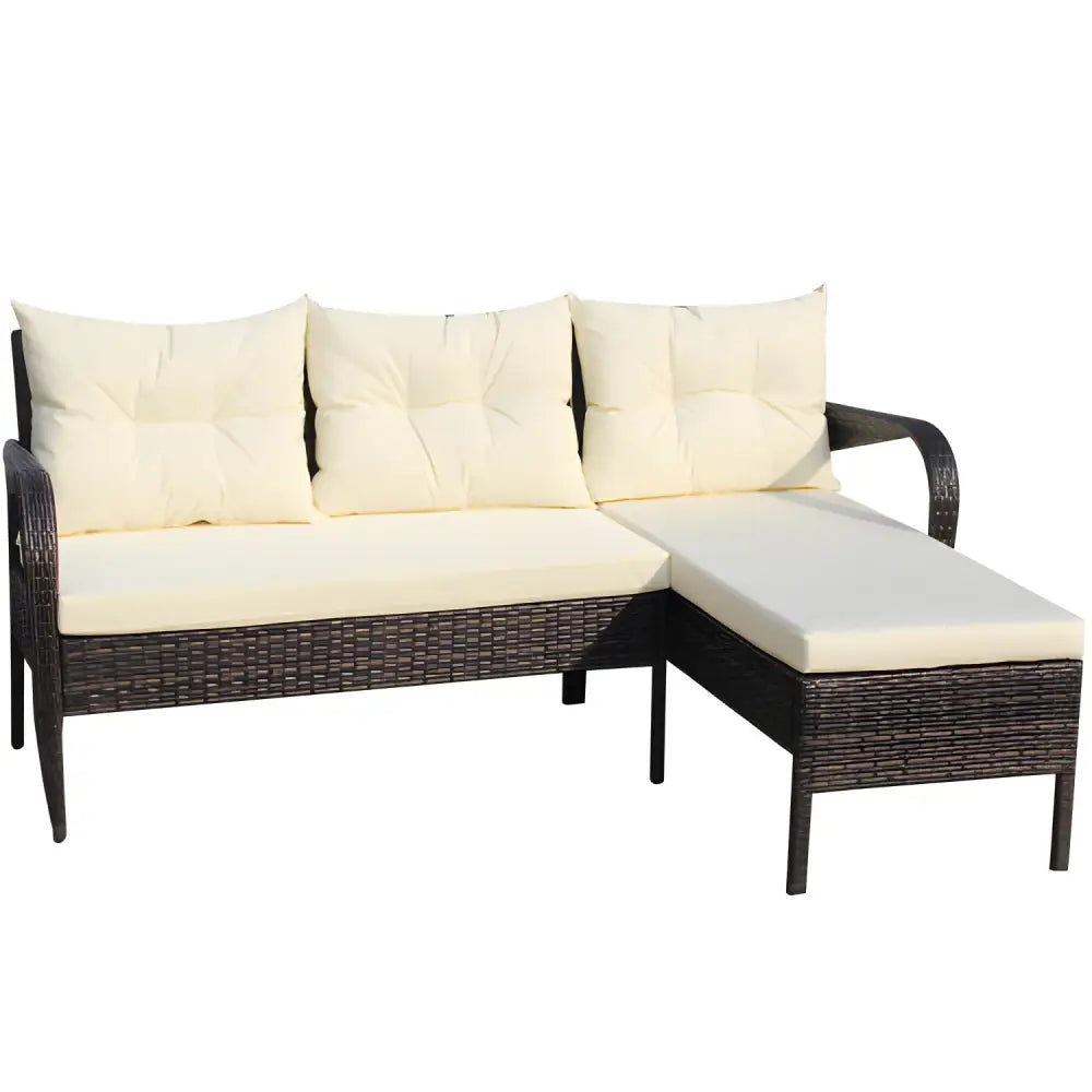 Elevate outdoor spaces with luxury wicker rattan sectional sofa $249.99 specification product information item