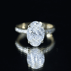 Oval Cut 5 Carat Lab Grown Diamond Big Engagement Ring with IGI Certificate